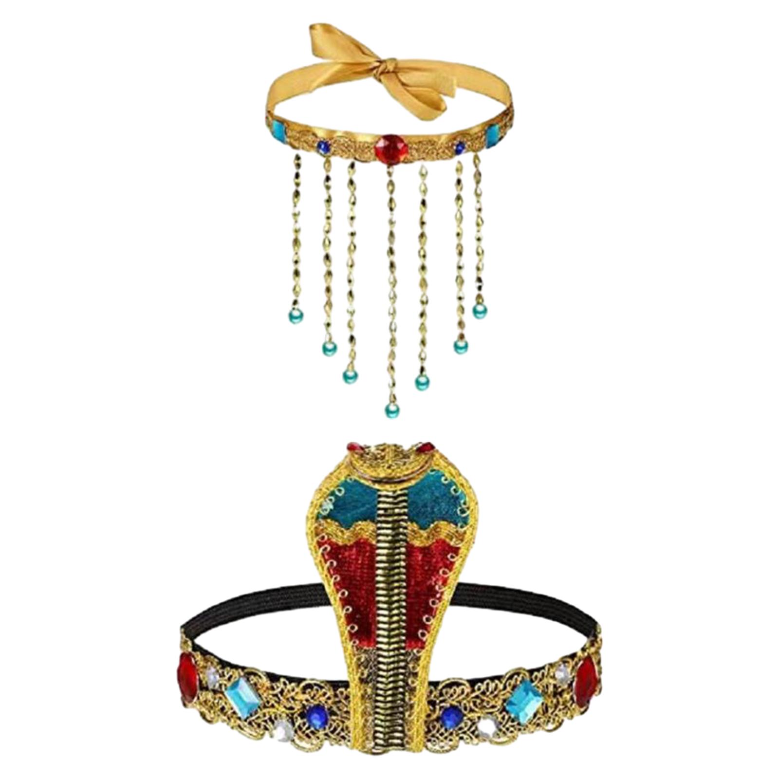 Women'S Egyptian Accessories - 2-teiliges ägyptisches Kostümzubehör, ägyptische Königin, Kopfschmuck,