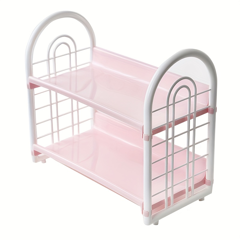 Women'S Vanity Accessories - 1 Stück doppelschichtiges, multifunktionales Kunststoff-Desktop-Organizer-Regal für