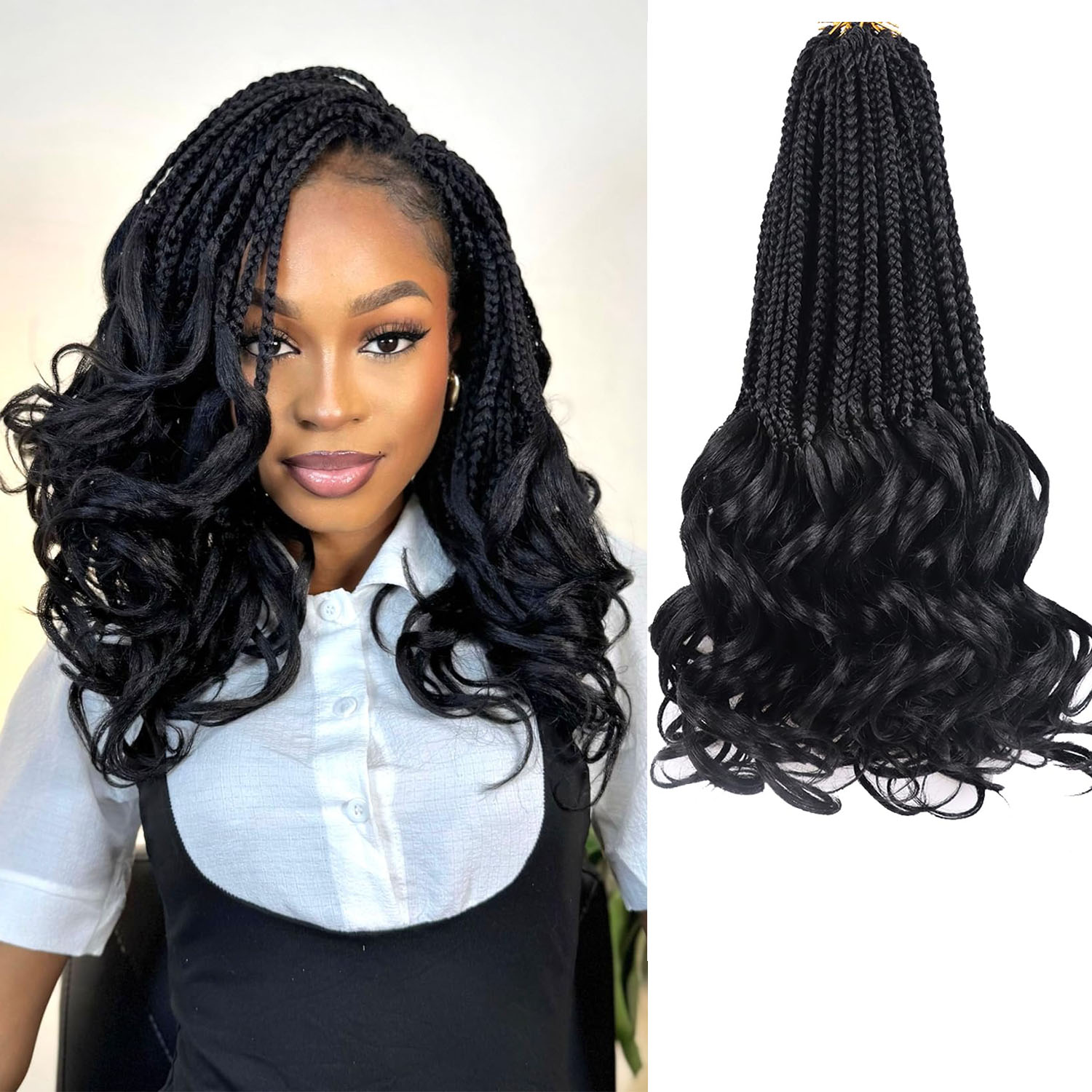 Women Accessories Pack - French Curl Crochet Braids 14 Zoll