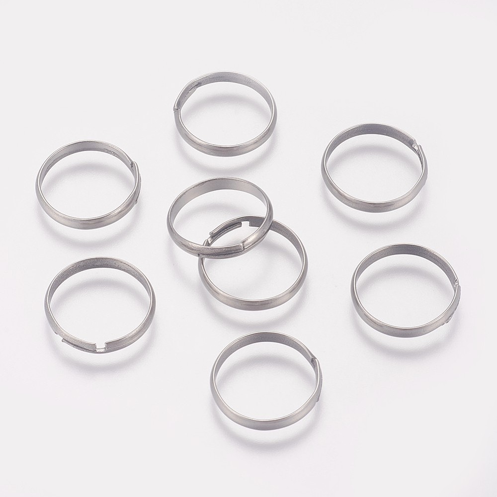Ring Set Adjustable - 50 Stück anlaufgeschützte Fingerringfassungen aus chirurgischem