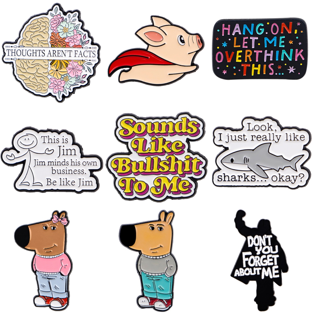 Women Accessories Quotes - Niedliche Hai-Broschen für Frauen, cooler Kerl,