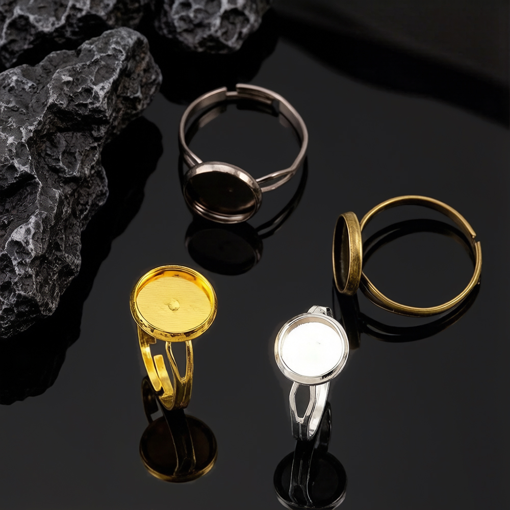 Ring Set Adjustable - 10 Stück/Set Verstellbare Blanko-Ringbasis Passend für