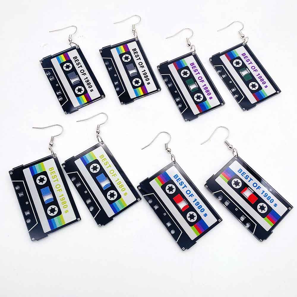 Women'S Accessories In The 80S - Vintage Kassette Ohrringe baumeln 80er 90er