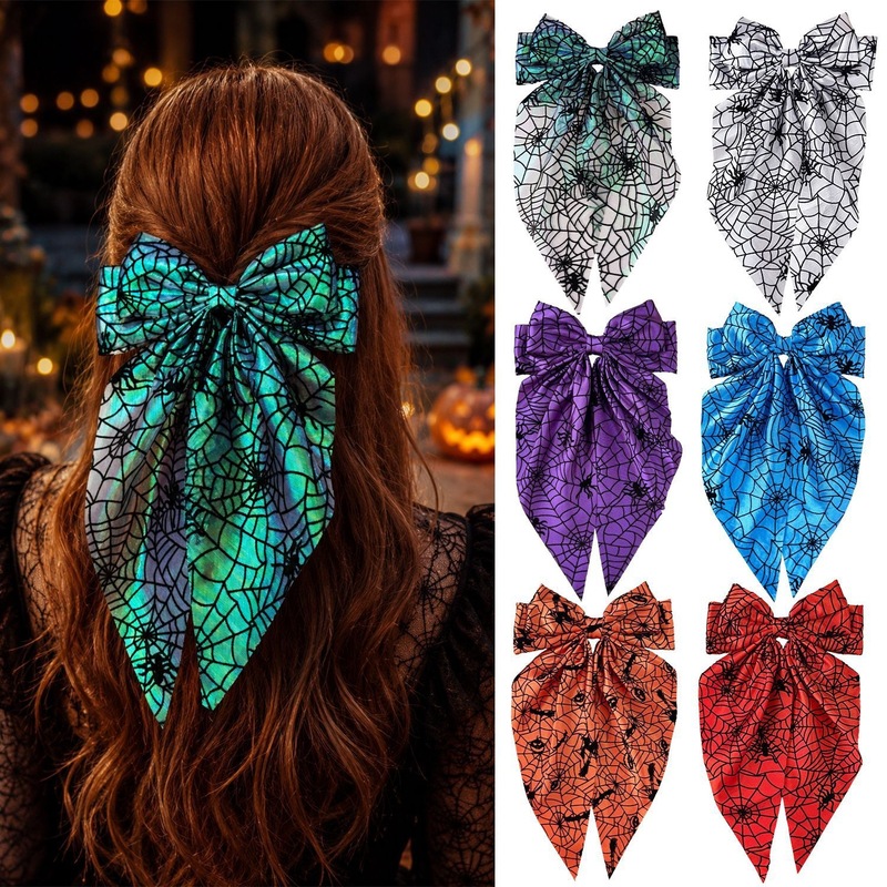 Women'S Emo Accessories - Halloween Spinnennetz Haarspangen Gothic Punk Emo