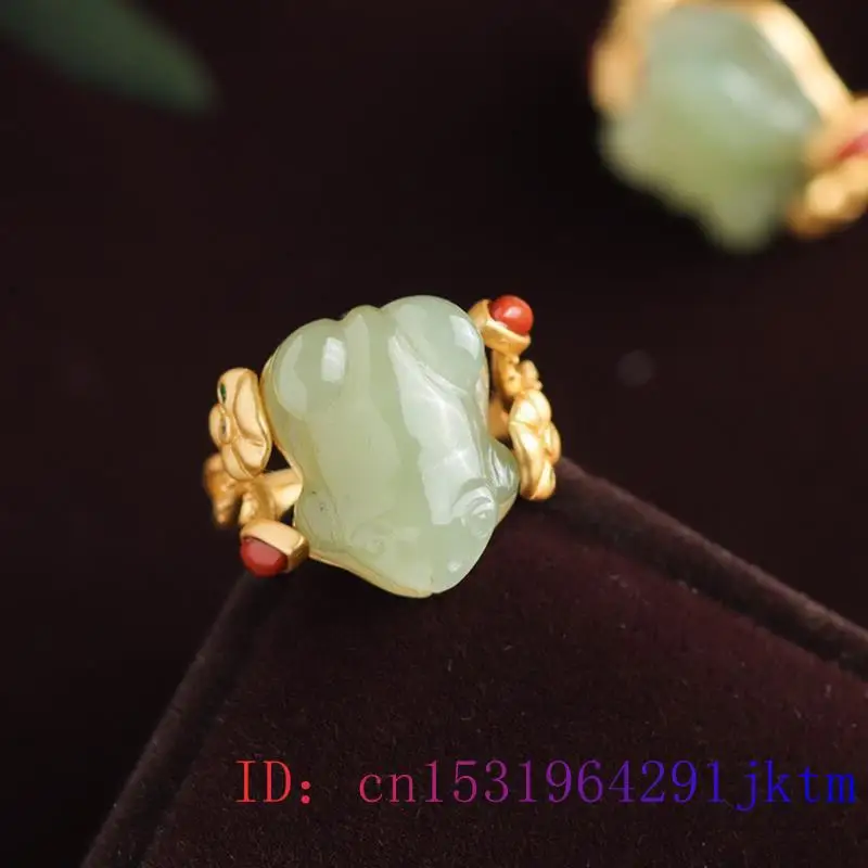 Grüne Jade Frosch Ringe Charms – Ring Set Adjustable Bewertung und Preis
