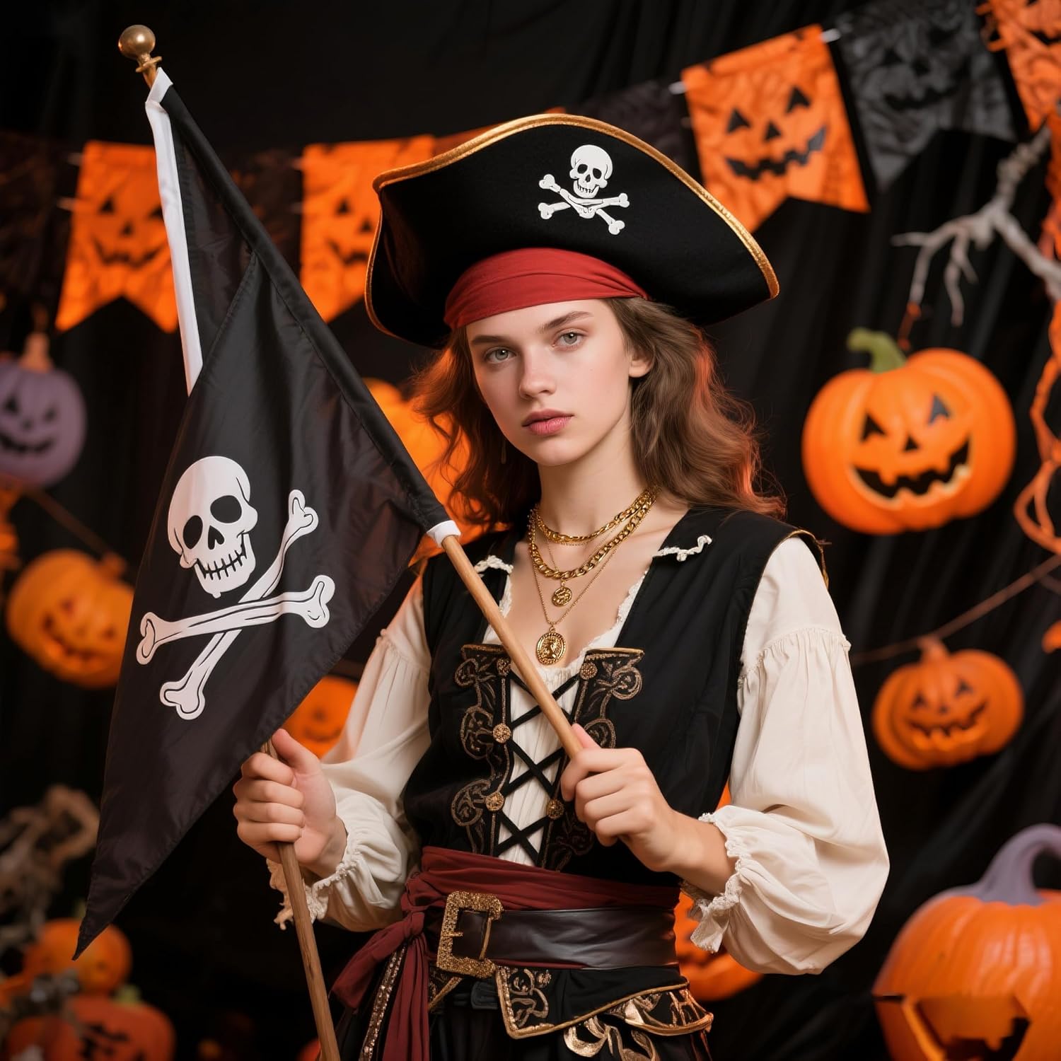 Mehrlagige goldene Piraten-Hal – Women'S Accessories In The 80S Bewertung und Preis