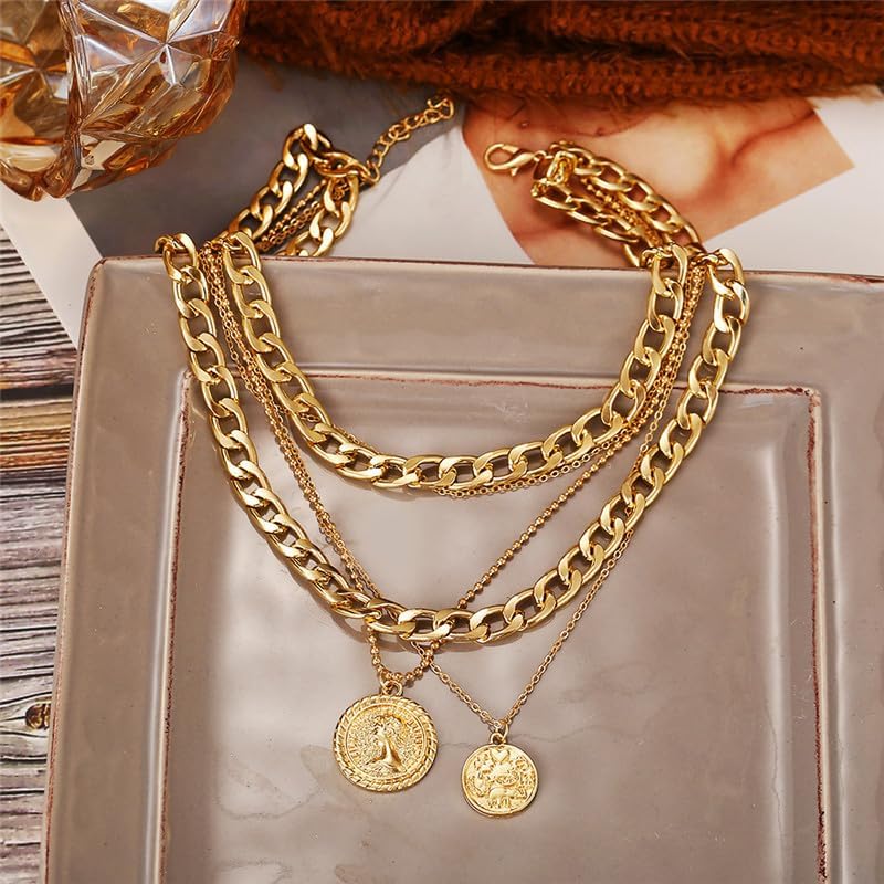 Mehrlagige goldene Piraten-Hal – Women'S Accessories In The 80S Bewertung und Preis