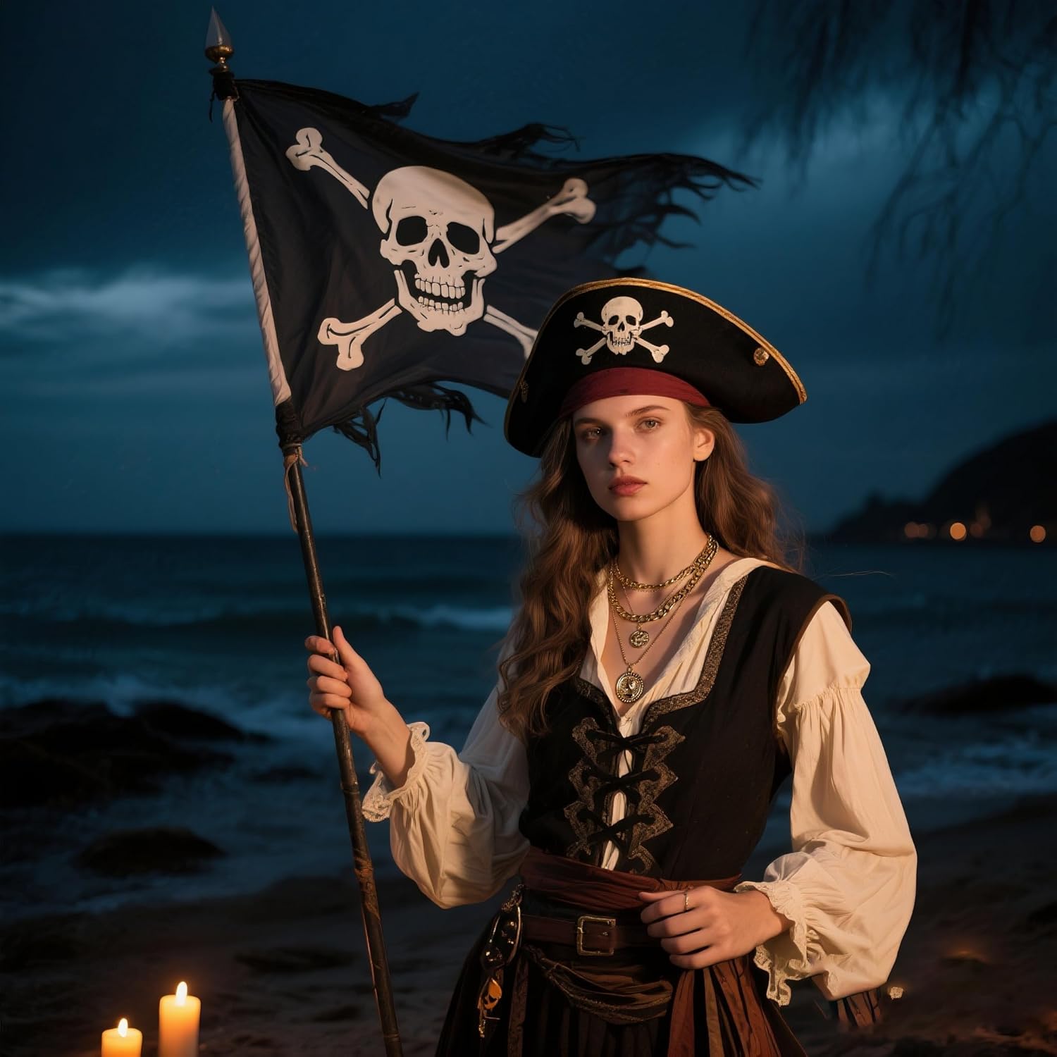 Mehrlagige goldene Piraten-Hal – Women'S Accessories In The 80S Bewertung und Preis