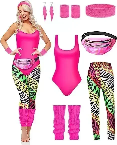 7-teiliges 80er-Jahre-Fitness- – Women'S Accessories In The 80S Bewertung und Preis