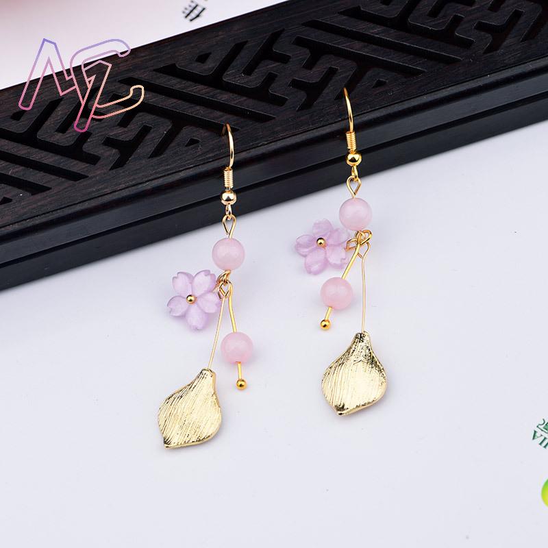 Rosa natürliche Jade-Blumen-Oh – Women Accessories Earrings Bewertung und Preis
