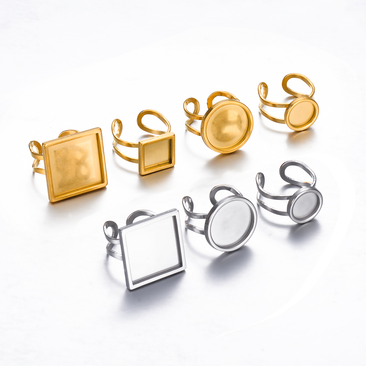 4 Stück Edelstahl Verstellbare – Ring Set Adjustable Bewertung und Preis