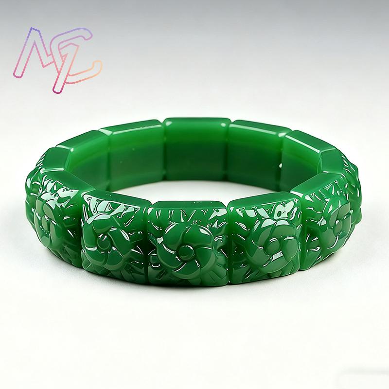 Echtes Jade-Blumen-Armband, Ar – Women Accessories Jewelry Bewertung und Preis